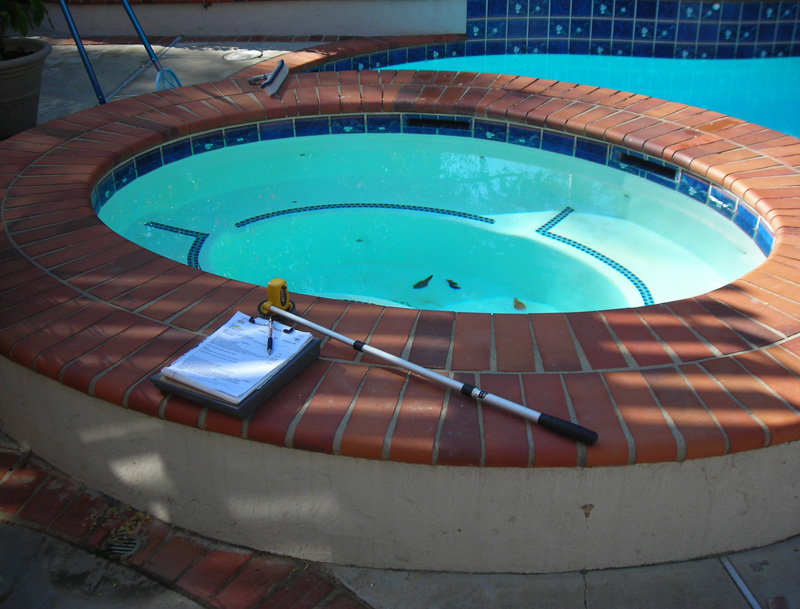 Before-Spa and pool remodel from brick to stone